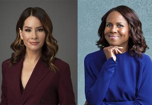 Headshots of Deborah Roberts and Rebecca Jarvis 