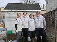 Meghan and three others volunteering to help after Hurricane Sandy